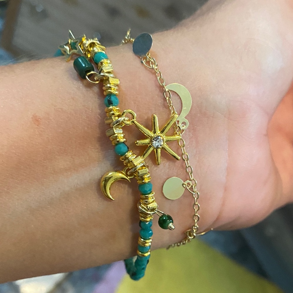 Sun&Moon Layered Bracelet - Picture 3 of 4